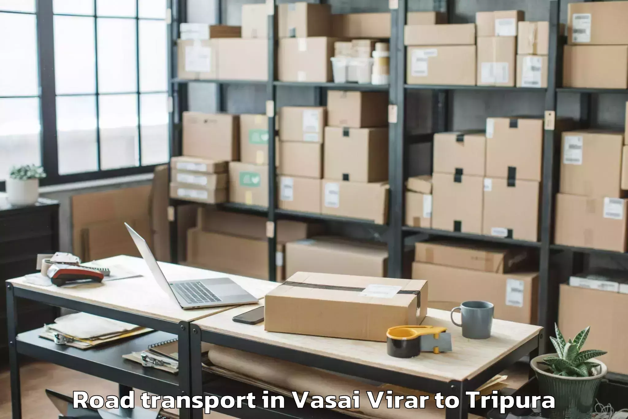 Get Vasai Virar to Bishalgarh Road Transport